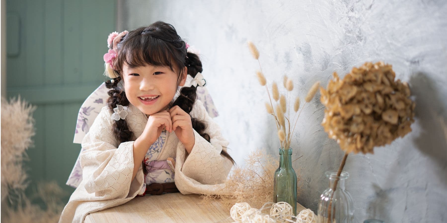 七五三の女の子の姉妹の画像