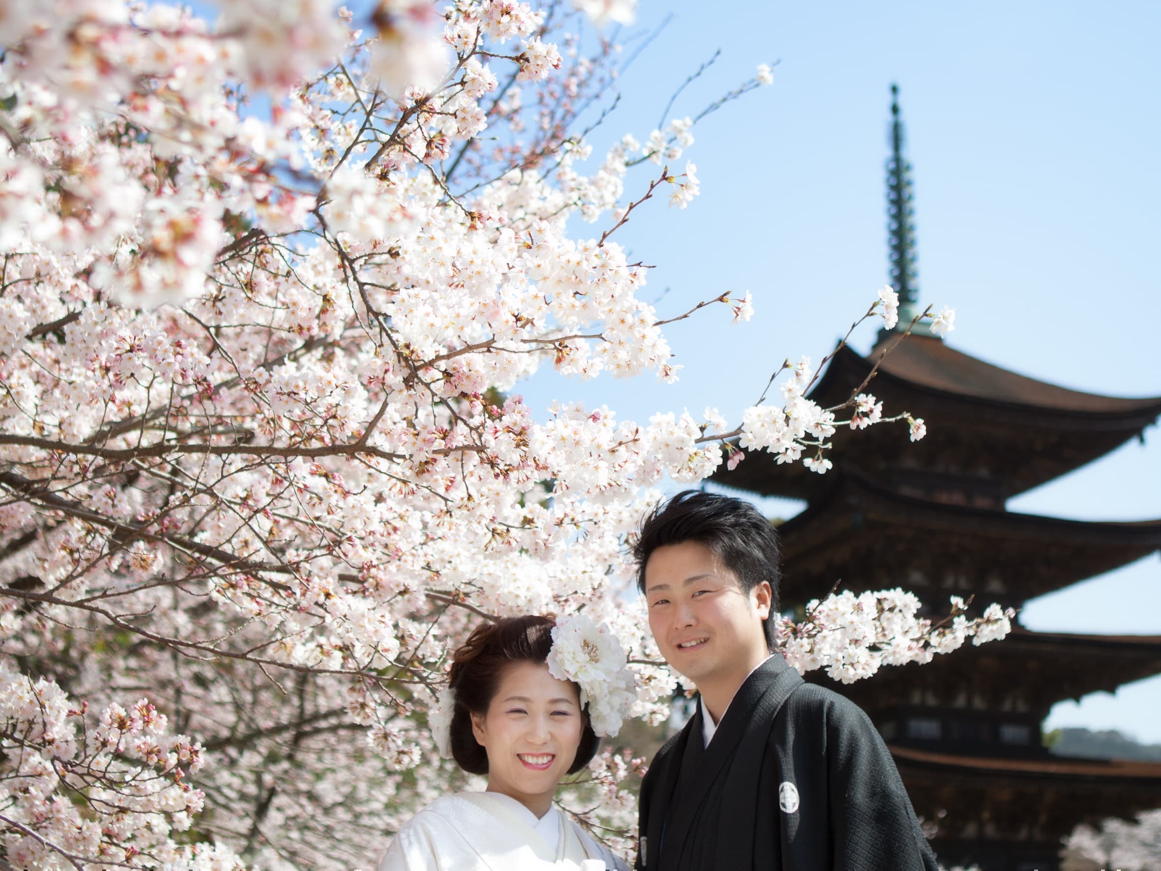 瑠璃光寺での結婚式写真