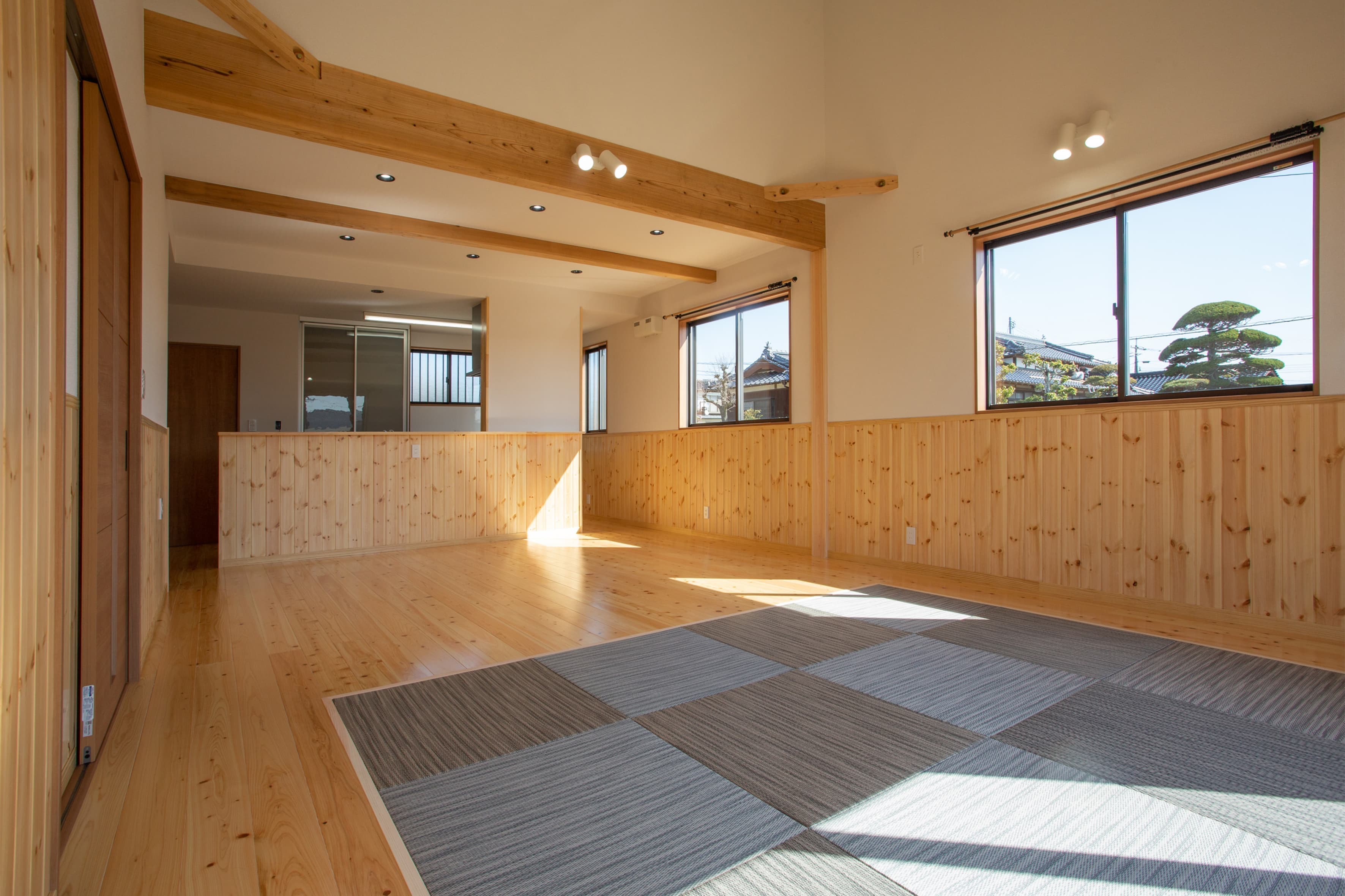 木造建築のリビング