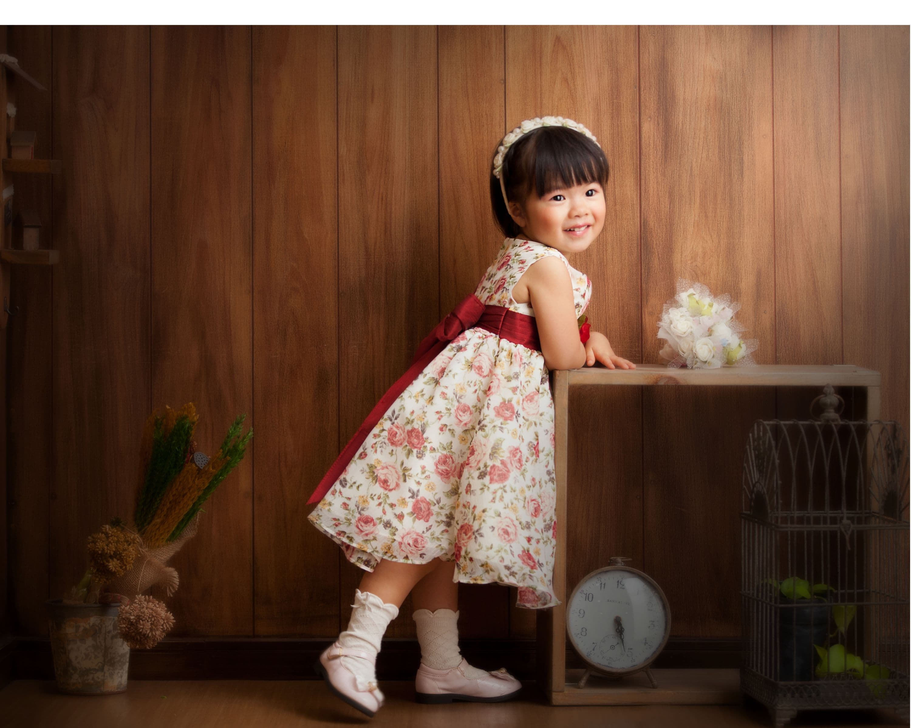 女の子のドレスを着た画像