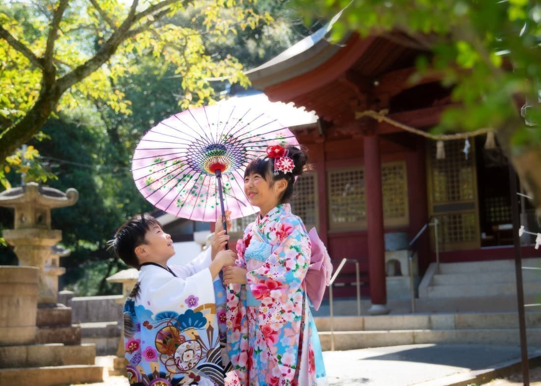 姉弟で七五三ロケ